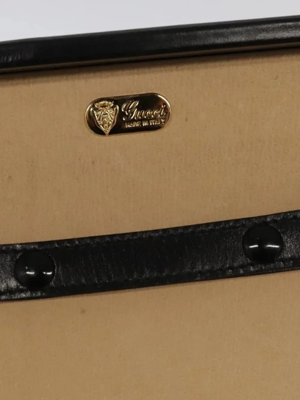 GUCCI Business Bag Leather Black Auth 93060
